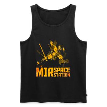Station spatiale Mir - Débardeur bio Premium Homme - noir - Devant - Michal (187cm)