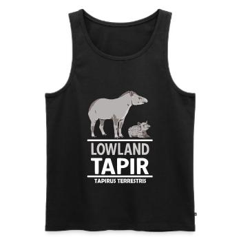 Lowland Tapire Animal Motif Tapir Family - Men's Premium Organic Tank Top - black - Front - Michal (187cm)