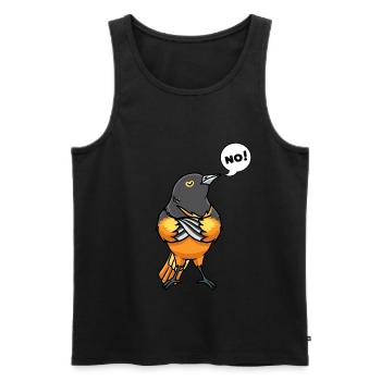 Baltimoretrupial Bird Stubborn Non - Débardeur bio Premium Homme - noir - Devant - Michal (187cm)