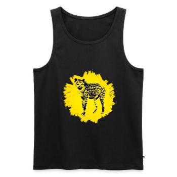 Hyena - Men's Premium Organic Tank Top - black - Front - AI Model Male 178 light (178cm)