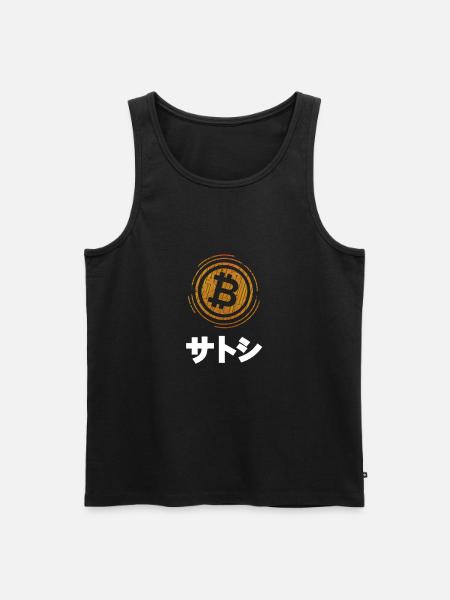 サトシ Bitcoin Crypto Währung - Männer Premium Bio Tank Top - Schwarz
