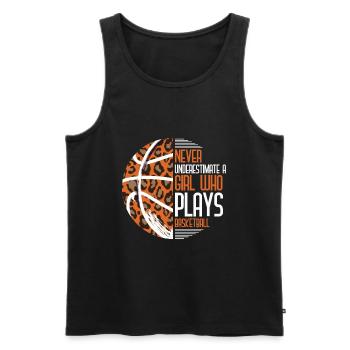 Basketball Girls Basketball Player - Débardeur bio Premium Homme - noir - Devant - Michal (187cm)
