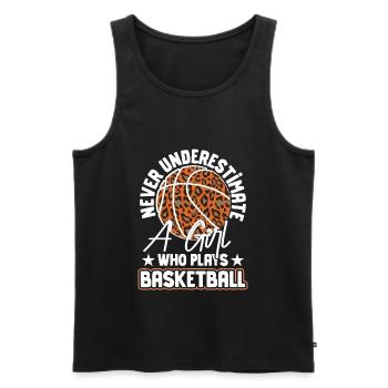 Basketball Girls Basketball Player - Débardeur bio Premium Homme - noir - Devant - Michal (187cm)