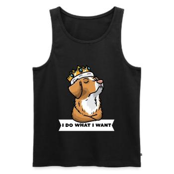 Canard de la Nouvelle-Écosse Tolling Retriever Dog - Débardeur bio Premium Homme - noir - Devant - Michal (187cm)