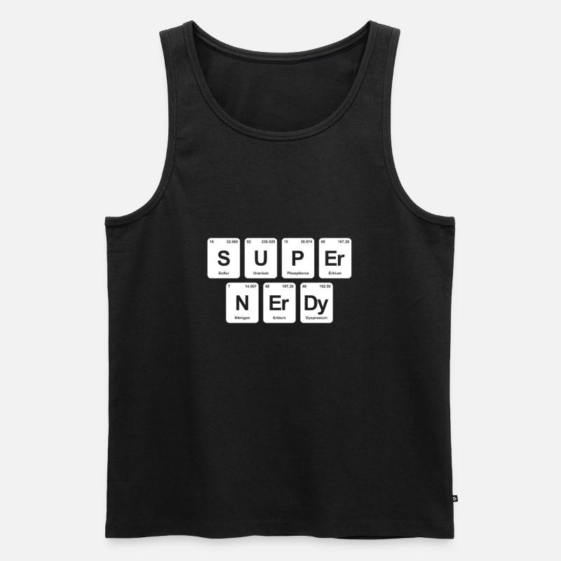 Periodensystem Elemente super nerdy - Männer Premium Bio Tank Top - Schwarz