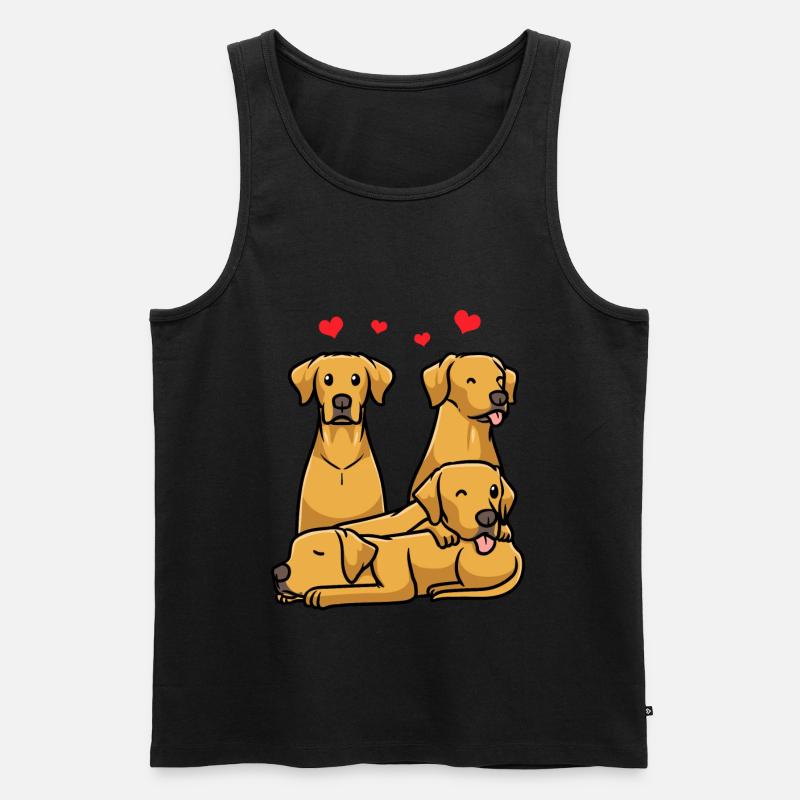 Rhodesian Ridgeback Hund - Männer Premium Bio Tank Top - Schwarz
