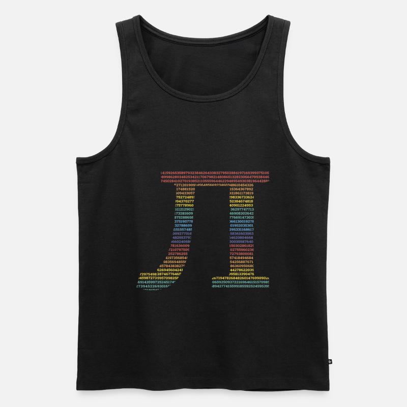 Pi Symbol Math Math Numbers Rainbow - Men's Premium Organic Tank Top - black