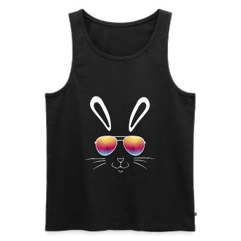 Rabbit Rabbit Cool Rabbit Pet Easter - Men's Premium Organic Tank Top - black - Front - AI Model Male 178 light (178cm)
