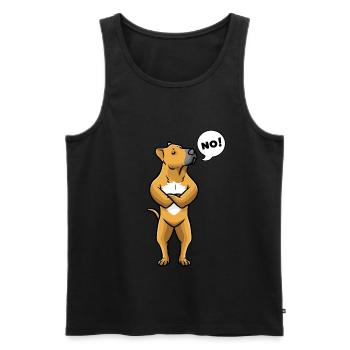 Tosa Fighting Dog Dog Tosa Dog Stubborn - Men's Premium Organic Tank Top - black - Front - AI Model Male 178 light (178cm)