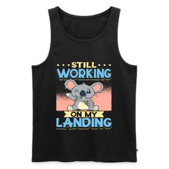 Arm Broken Broken Arm - Men's Premium Organic Tank Top - black - Front - Michal (187cm)