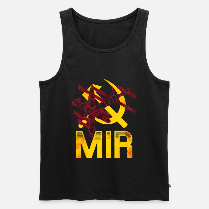 Soviet Space Station Mir - Men's Premium Organic Tank Top - black