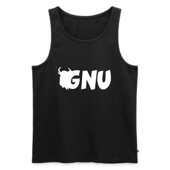 Wildebeest Antelope Africa Animal Lovers - Men's Premium Organic Tank Top - black - Front - AI Model Male 178 light (178cm)