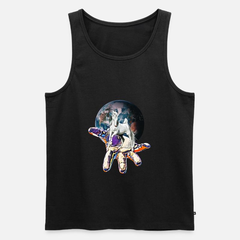 Pferd - Männer Premium Bio Tank Top - Schwarz