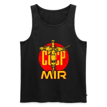 Mir Soviet Union Space Station - Men's Premium Organic Tank Top - black - Front - Michal (187cm)
