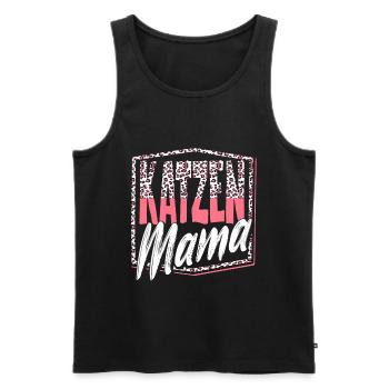 Katzen Mama Kätzchen Katzenbesitzerin Katze - Männer Premium Bio Tank Top - Schwarz - Vorne - Michal (187cm)