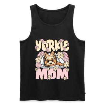 Yorkie Mom Yorkshire Terrier Hund Mama - Männer Premium Bio Tank Top - Schwarz - Vorne - Michal (187cm)