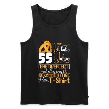 Platinhochzeit 55 Jahre Verheiratet Hochzeitstag - Männer Premium Bio Tank Top - Schwarz - Vorne - Michal (187cm)