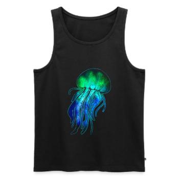 Jellyfish - Men's Premium Organic Tank Top - black - Front - Michal (187cm)