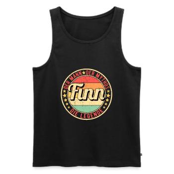 Finn Der Mann Der Mythos Die Legende - Männer Premium Bio Tank Top - Schwarz - Vorne - AI Model Male 178 light (178cm)