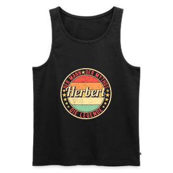 Herbert Der Mann Der Mythos Die Legende - Männer Premium Bio Tank Top - Schwarz - Vorne - AI Model Male 178 light (178cm)