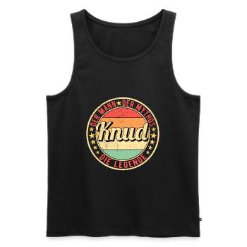 Knud Der Mann Der Mythos Die Legende - Männer Premium Bio Tank Top - Schwarz - Vorne - Michal (187cm)