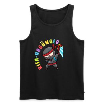 Kita Abgänger Schultüte Ninja Kindergarten - Männer Premium Bio Tank Top - Schwarz - Vorne - Michal (187cm)