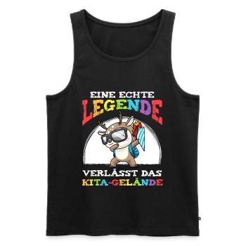Schulkind Einschulung Reh - Männer Premium Bio Tank Top - Schwarz - Vorne - Michal (187cm)