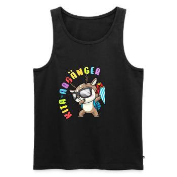 Kita Abgänger Schultüte Reh Kindergarten Abschluss - Männer Premium Bio Tank Top - Schwarz - Vorne - Michal (187cm)