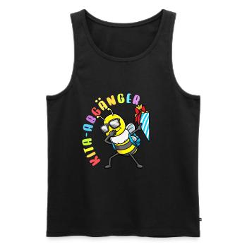 Kita Abgänger Schultüte Biene Kindergarten - Männer Premium Bio Tank Top - Schwarz - Vorne - Michal (187cm)
