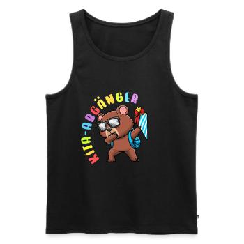 Kita Abgänger Schultüte Bär Kindergarten Abschluss - Männer Premium Bio Tank Top - Schwarz - Vorne - Michal (187cm)