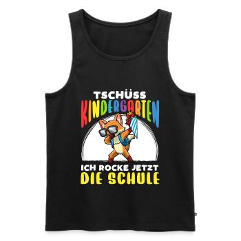 Schulkind Einschulung Fuchs - Männer Premium Bio Tank Top - Schwarz - Vorne - Michal (187cm)