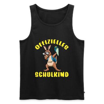 Schulkind Einschulung Känguru - Männer Premium Bio Tank Top - Schwarz - Vorne - Michal (187cm)