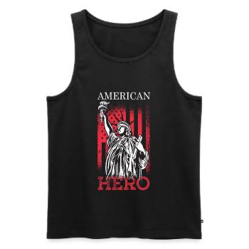 NYC New York City Statue of Liberty Freedom USA - Men's Premium Organic Tank Top - black - Front - Michal (187cm)