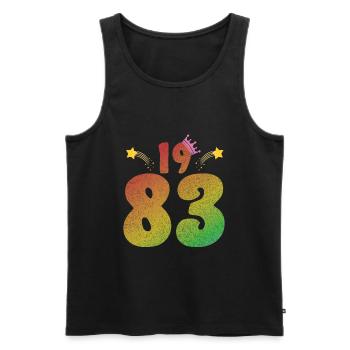 LGBT birthday with crown 1983 - Men's Premium Organic Tank Top - black - Front - Michal (187cm)
