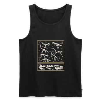 Paleontologist Dinosaurs Paleontology Bones - Men's Premium Organic Tank Top - black - Front - Michal (187cm)