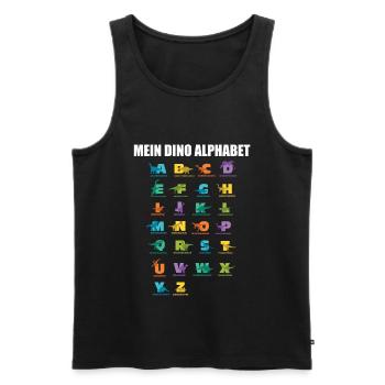 Dinosaurier Alphabet Arten Dino Typen - Männer Premium Bio Tank Top - Schwarz - Vorne - Michal (187cm)