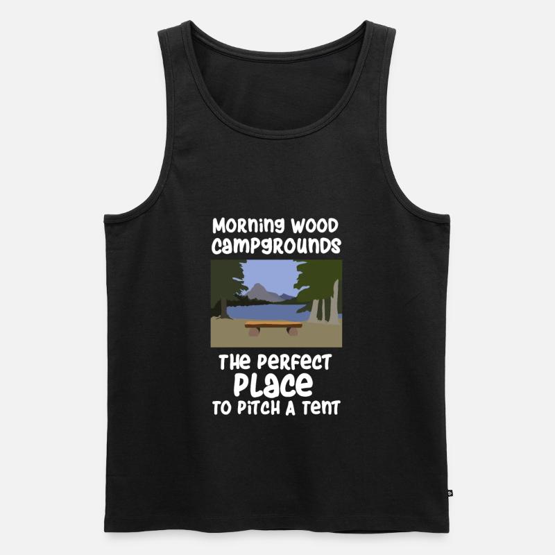 Camping Spruch Zelten - Männer Premium Bio Tank Top - Schwarz