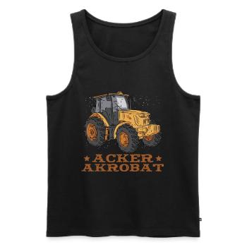 Acker Akrobat Feld Traktor Vieh Feld - Männer Premium Bio Tank Top - Schwarz - Vorne - AI Model Male 178 light (178cm)