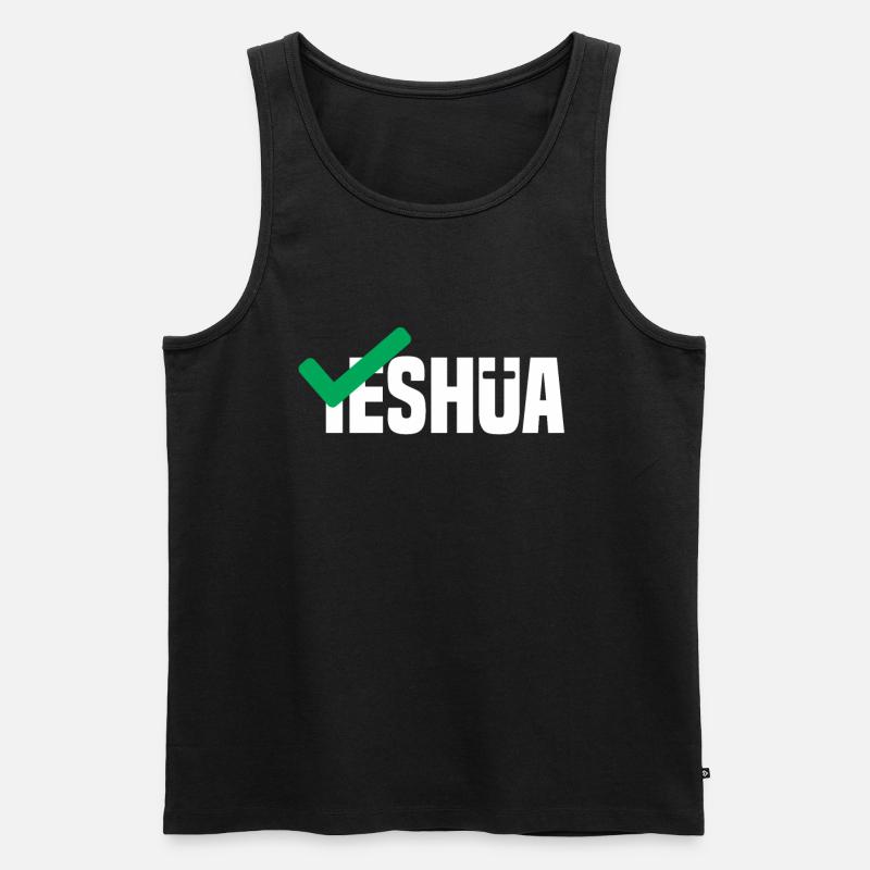 Jeschua - Männer Premium Bio Tank Top - Schwarz