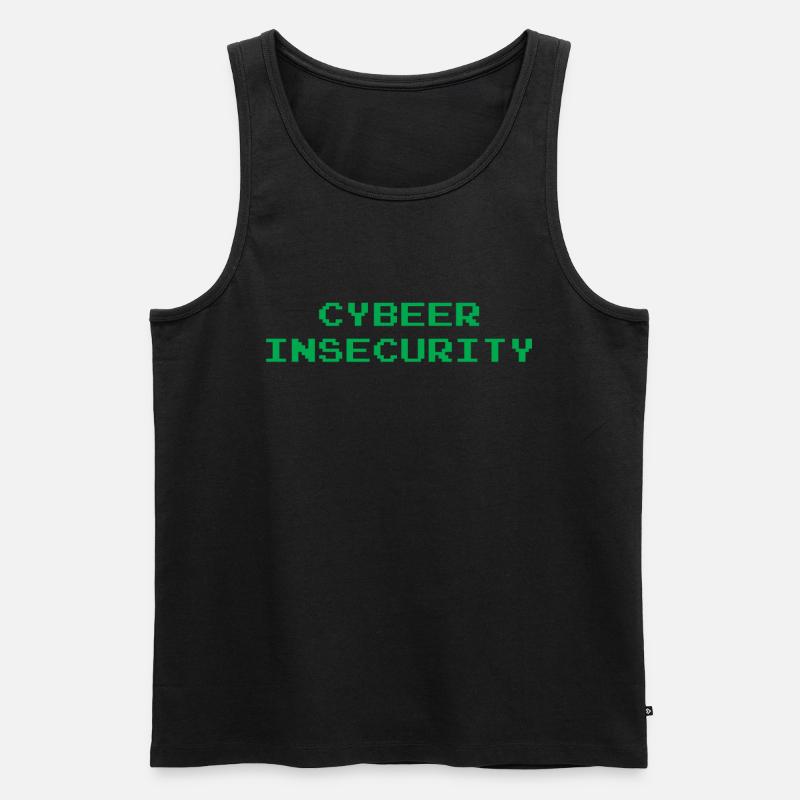 Cyber Insecurity - Männer Premium Bio Tank Top - Schwarz