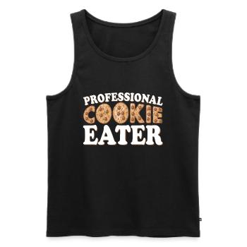 Professional Cookie Eater - Männer Premium Bio Tank Top - Schwarz - Vorne - Michal (187cm)