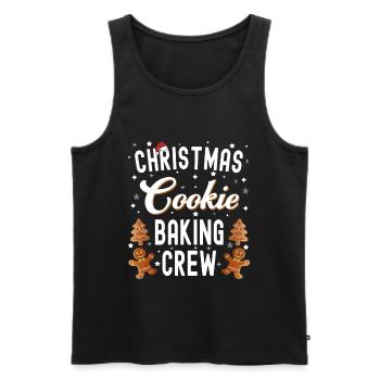 Équipe de cuisson de biscuits de Noël - Débardeur bio Premium Homme - noir - Devant - AI Model Male 178 light (178cm)