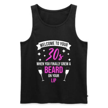 Welcome To Your 30s Beard - Men's Premium Organic Tank Top - black - Front - Michal (187cm)