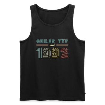 30. Geburtstag Männer TShirt 1992 Geburtstag Mann - Männer Premium Bio Tank Top - Schwarz - Vorne - Michal (187cm)