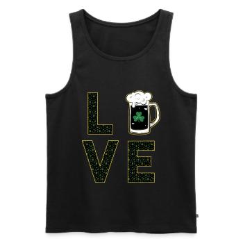 J’adore la Saint-Patrick - Débardeur bio Premium Homme - noir - Devant - AI Model Male 178 light (178cm)