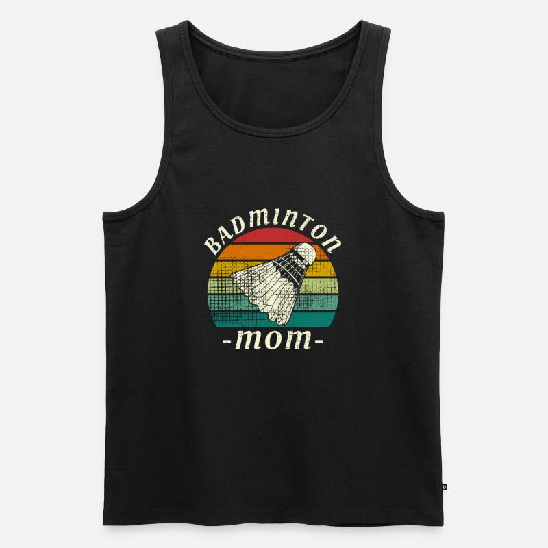 Badminton Mom - Männer Premium Bio Tank Top - Schwarz
