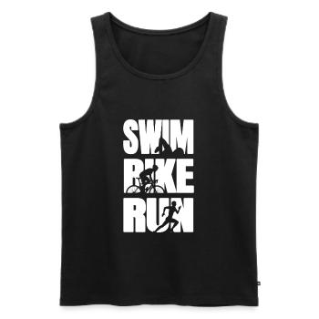 Triathlon Triathlet - Men's Premium Organic Tank Top - black - Front - AI Model Male 178 light (178cm)