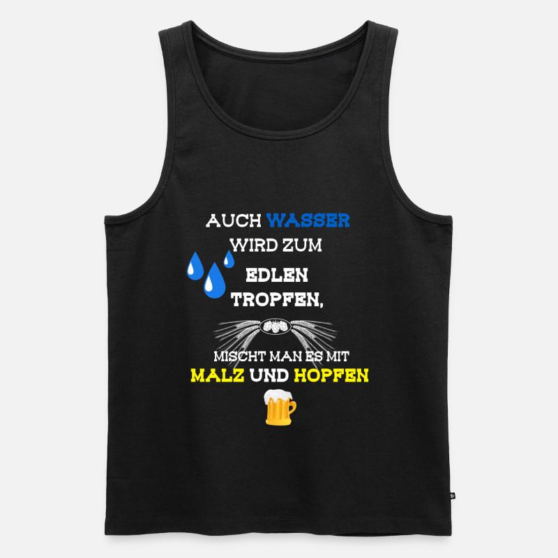Bier Spruch - Männer Premium Bio Tank Top - Schwarz