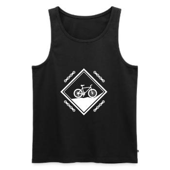 Bicycle Mountain Bike Bicycling Road Bike Gifts - Men's Premium Organic Tank Top - black - Front - Michal (187cm)