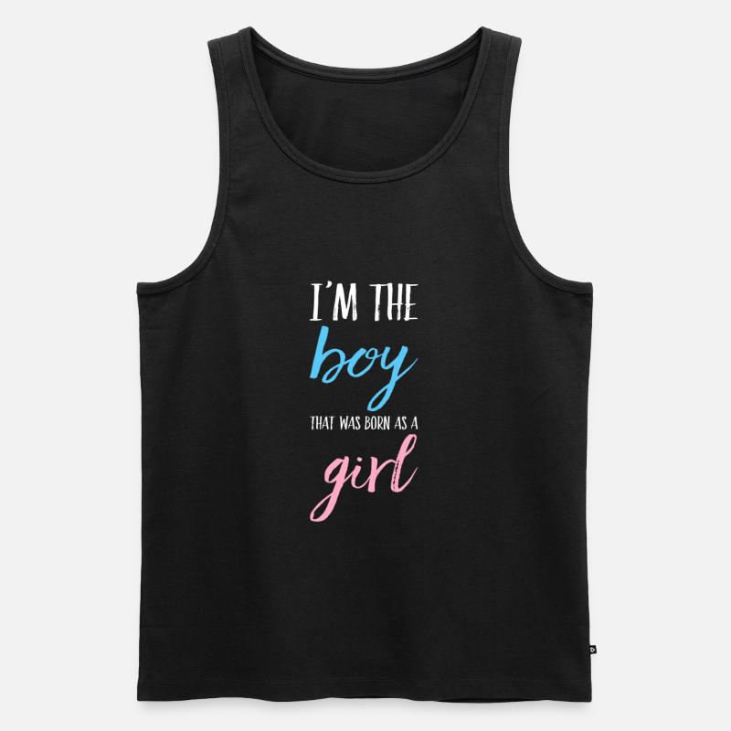 Transgender Transmädchen Trans Geschenk - Männer Premium Bio Tank Top - Schwarz
